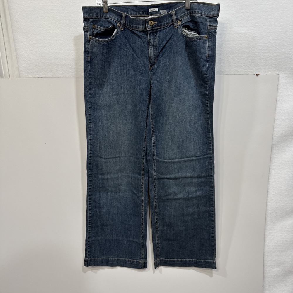 Liz & Co Womens Size 16 Blue Bootcut Flare Jeans Stretch